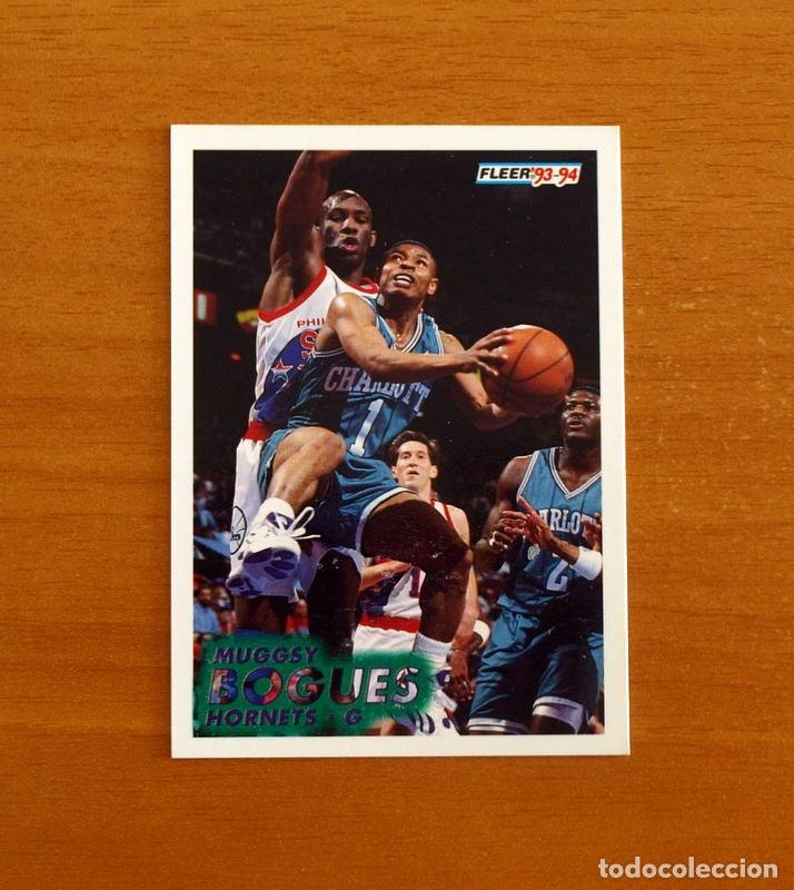 Coleccionismo deportivo: Hornets-G - N&ordm; 17 Muggsy Bogues - NBA-B&aacute;sket-Baloncesto - Card Fleer 93-94-1993-1994