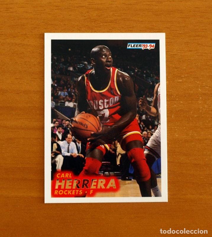 Coleccionismo deportivo: Rockets-F - N&ordm; 76 Carl Herrera - NBA-B&aacute;sket-Baloncesto - Card Fleer 93-94-1993-1994