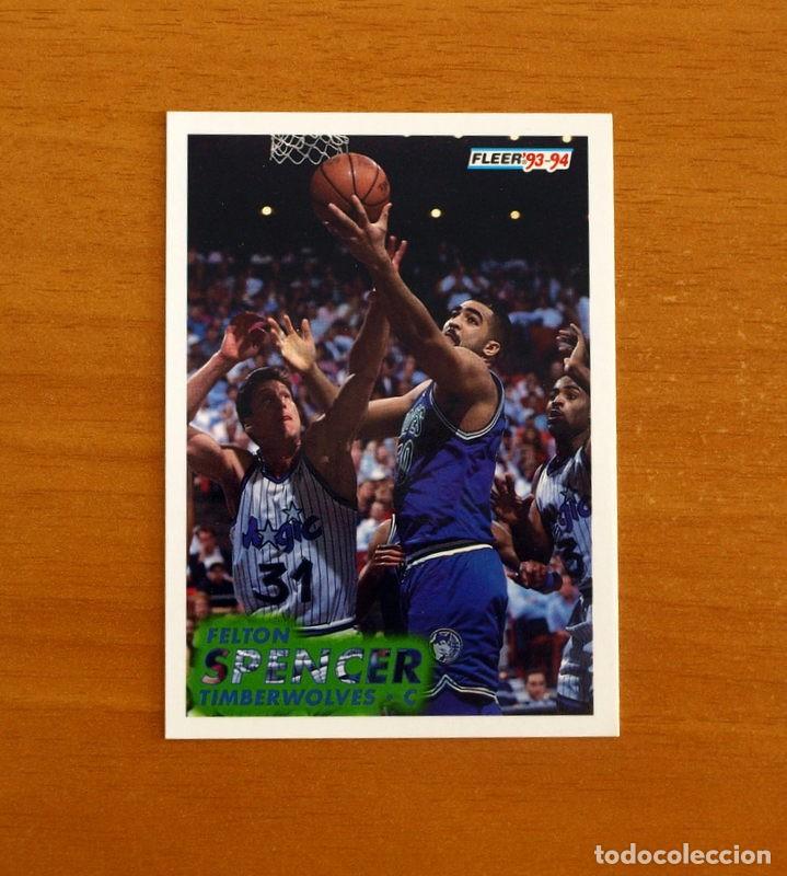 Colecionismo desportivo: Timberwolves-C - N&ordm; 126 Felton Spencer - NBA-B&aacute;sket-Baloncesto - Card Fleer 93-94-1993-1994