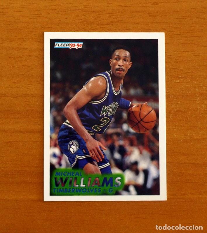 Coleccionismo deportivo: Timberwolves-G - N&ordm; 128 Micheal Williams - NBA-B&aacute;sket-Baloncesto - Card Fleer 93-94-1993-1994
