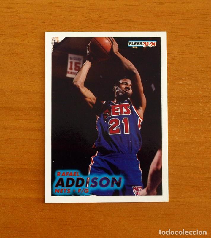 Coleccionismo deportivo: Nets-F-G - N&ordm; 129 Rafael Addison - NBA-B&aacute;sket-Baloncesto - Card Fleer 93-94-1993-1994