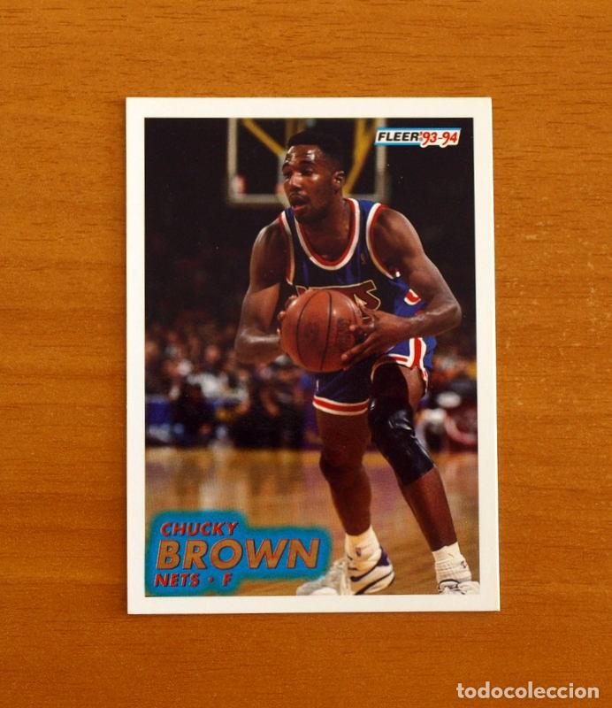 Coleccionismo deportivo: Nets-F - N&ordm; 132 Chucky Brown - NBA-B&aacute;sket-Baloncesto - Card Fleer 93-94-1993-1994