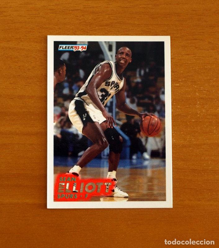 Coleccionismo deportivo: Spurs-F - N&ordm; 192 Sean Elliott - NBA-B&aacute;sket-Baloncesto - Card Fleer 93-94-1993-1994