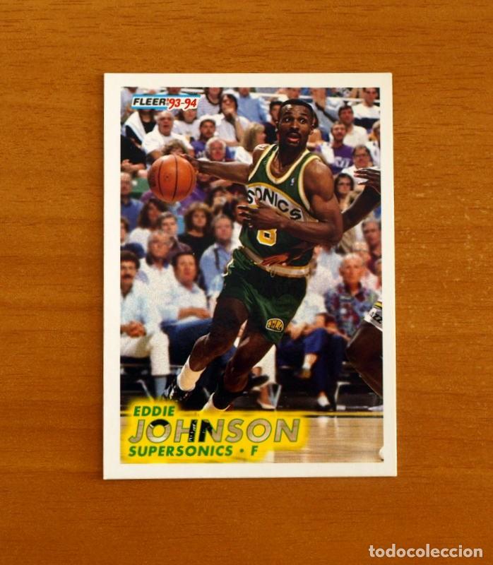 Coleccionismo deportivo: Supersonics-F - N&ordm; 198 Eddie Johnson - NBA-B&aacute;sket-Baloncesto - Card Fleer 93-94-1993-1994