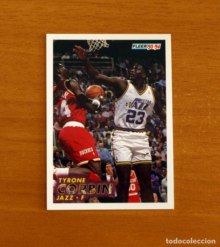 Coleccionismo deportivo: Jazz-F - N&ordm; 206 Tyrone Corbin - NBA-B&aacute;sket-Baloncesto - Card Fleer 93-94-1993-1994