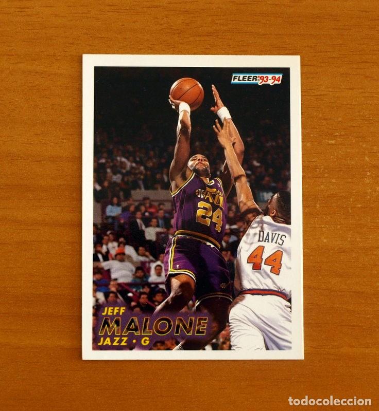Coleccionismo deportivo: Jazz-G - N&ordm; 210 Jeff Malone - NBA-B&aacute;sket-Baloncesto - Card Fleer 93-94-1993-1994