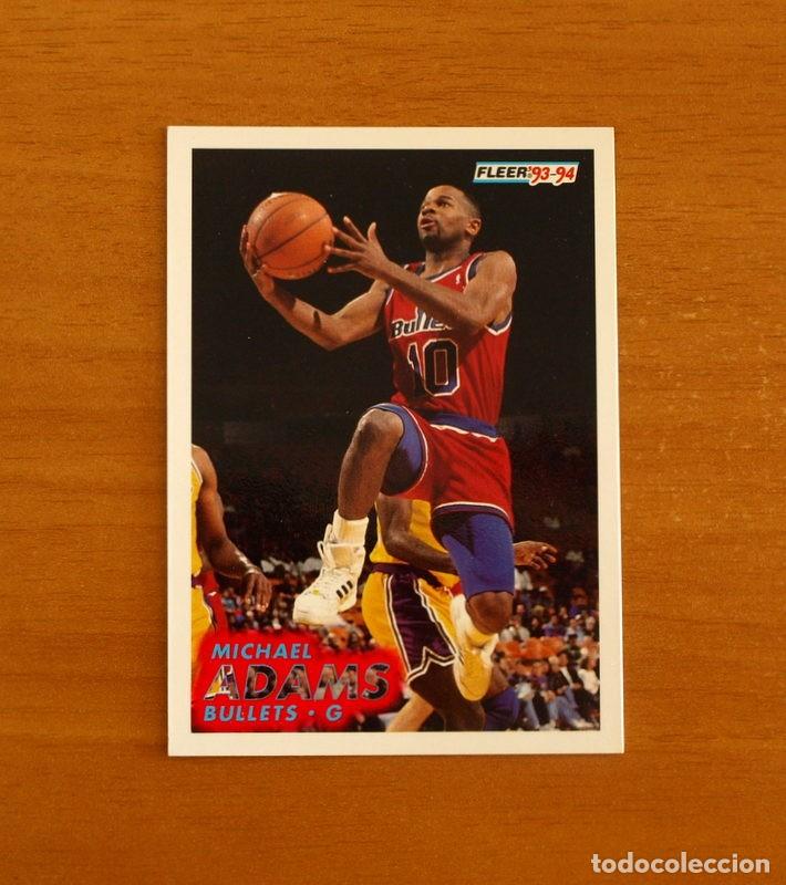 Coleccionismo deportivo: Bullets-G - N&ordm; 213 Michael Adams - NBA-B&aacute;sket-Baloncesto - Card Fleer 93-94-1993-1994
