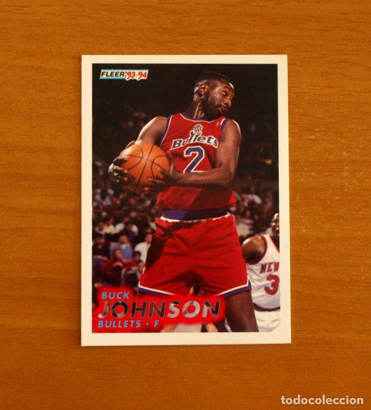 Coleccionismo deportivo: Bullets-F - N&ordm; 218 Buck Johnson - NBA-B&aacute;sket-Baloncesto - Card Fleer 93-94-1993-1994
