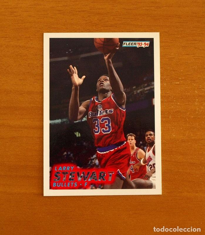 Coleccionismo deportivo: Bullets-F - N&ordm; 220 Larry Stewart - NBA-B&aacute;sket-Baloncesto - Card Fleer 93-94-1993-1994