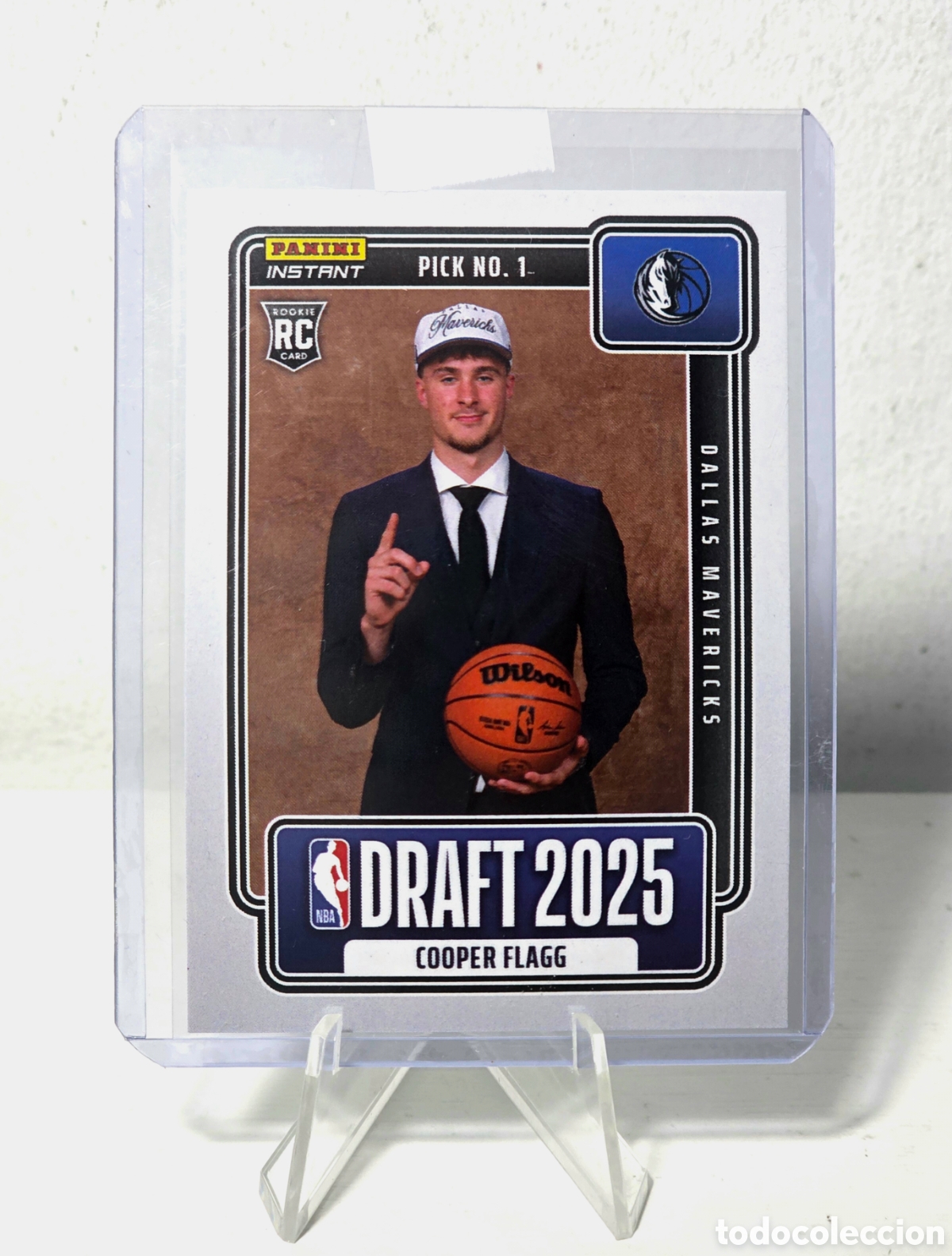 Coleccionismo deportivo: Cooper Flagg RC 1st Draft 2025 NBADN-1 Panini Instant Dallas Mavericks