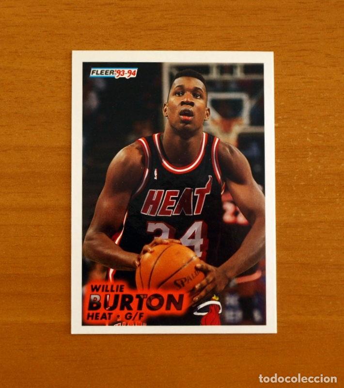 Coleccionismo deportivo: Heat-G-F - N&ordm; 318 Willie Burton - NBA-B&aacute;sket-Baloncesto - Card Fleer 93-94-1993-1994