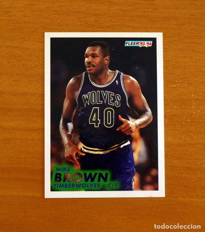 Coleccionismo deportivo: Timberwolves-C-F - N&ordm; 325 Mike Brown - NBA-B&aacute;sket-Baloncesto - Card Fleer 93-94-1993-1994