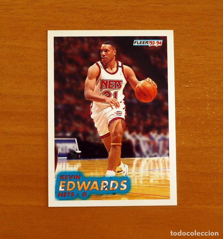Coleccionismo deportivo: Nets-G - N&ordm; 333 Kevin Edwards - NBA-B&aacute;sket-Baloncesto - Card Fleer 93-94-1993-1994