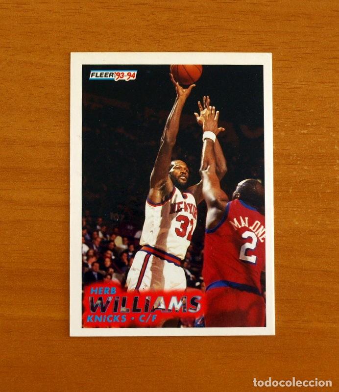 Coleccionismo deportivo: Knicks-C-F - N&ordm; 341 Herb Williams - NBA-B&aacute;sket-Baloncesto - Card Fleer 93-94-1993-1994