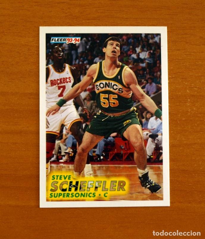 Coleccionismo deportivo: Supersonics-C - N&ordm; 385 Steve Scheffler - NBA-B&aacute;sket-Baloncesto - Card Fleer 93-94-1993-1994