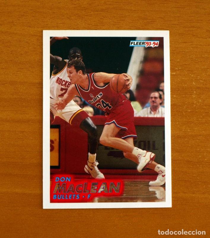 Coleccionismo deportivo: Bullets-F - N&ordm; 395 Don MacLEAN - NBA-B&aacute;sket-Baloncesto - Card Fleer 93-94-1993-1994