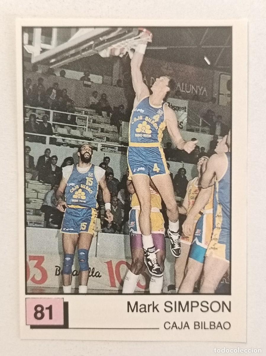 Coleccionismo deportivo: #81 SIMPSON (CAJA BILBAO) BASKET 91 LIGA ACB PANINI