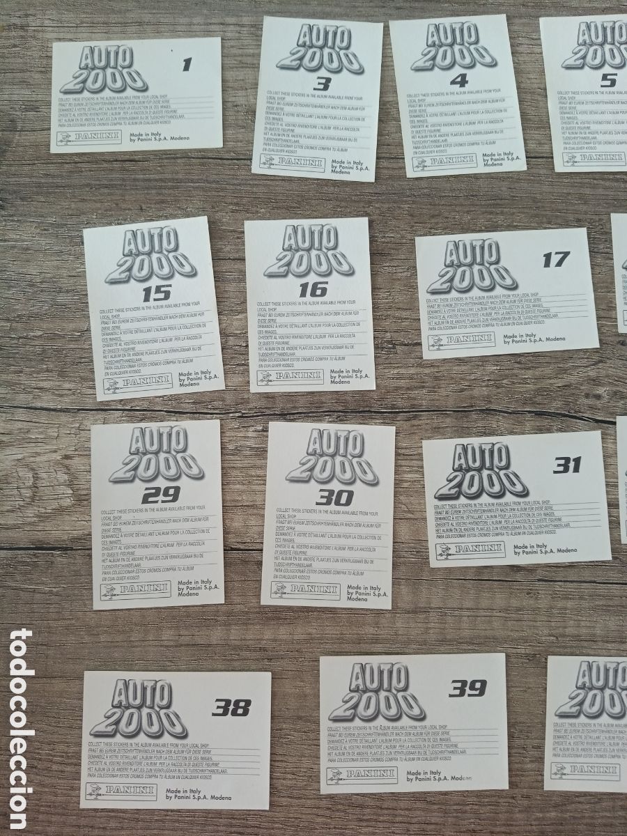 Coleccionismo deportivo: CROMOS AUTO 2000 PANINI 121 CROMOS DIFERENTES