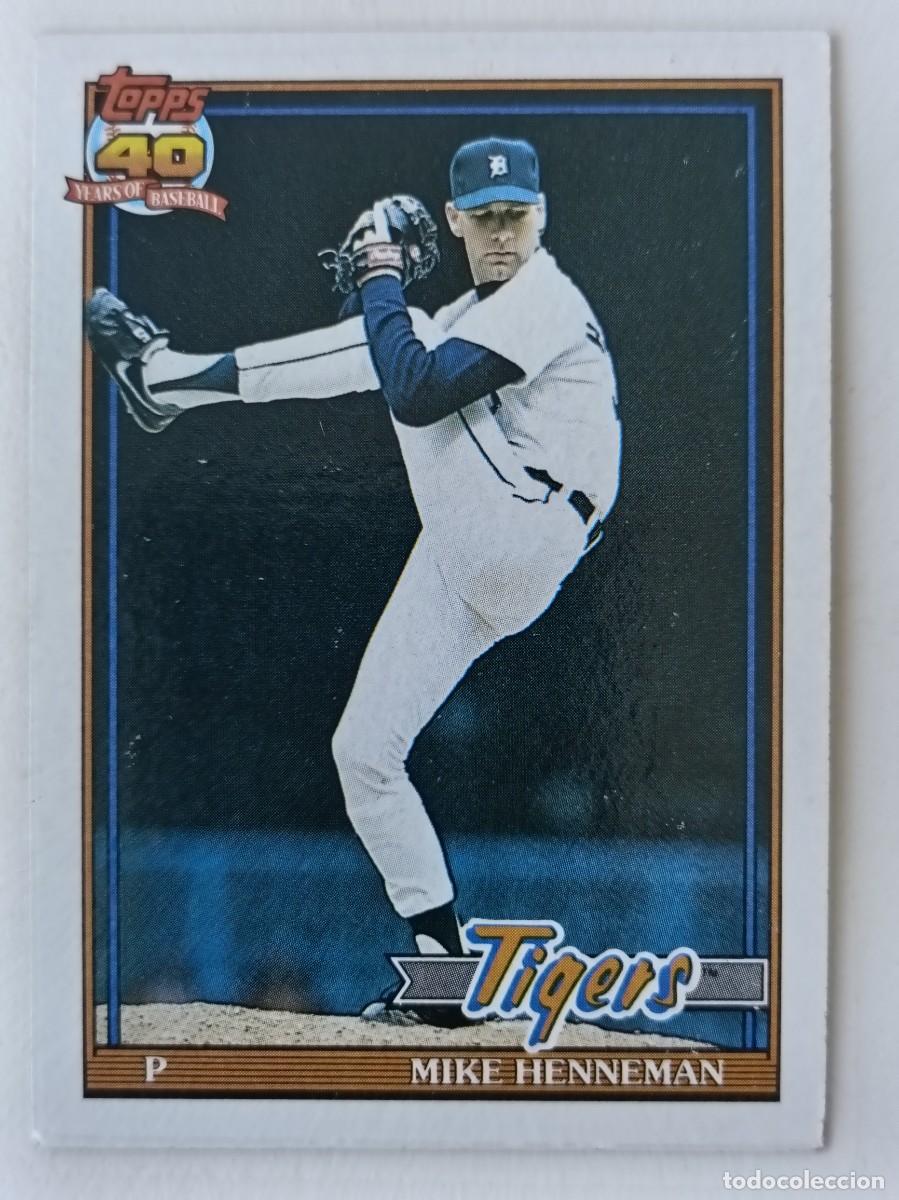 Coleccionismo deportivo: #641 MIKE HENNEMAN (DETROIT TIGERS) BEISBOL MLB 1991 TOPPS