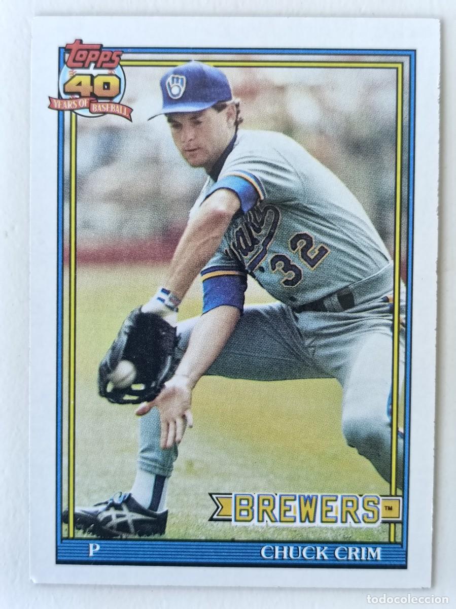 Coleccionismo deportivo: #644 CHUCK CRIM (MILWAUKEE BREWERS) BEISBOL MLB 1991 TOPPS