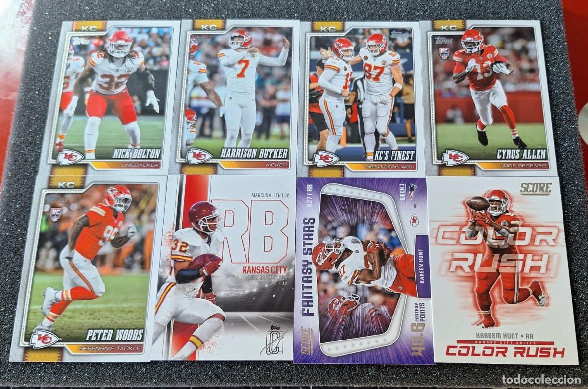 Coleccionismo deportivo: Kansas City Chiefs Lote 8 cards Football Topps Panini Mahomes Kelce