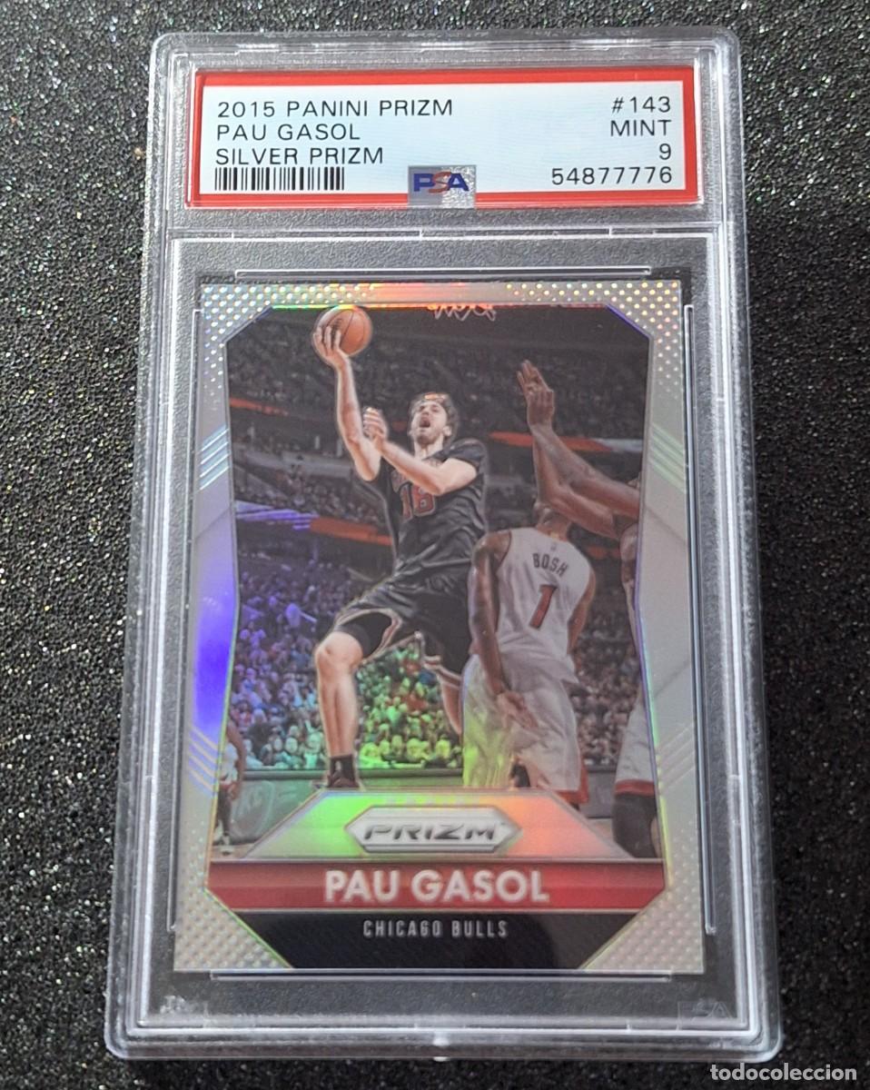 Coleccionismo deportivo: Pau Gasol Chicago Bulls Panini Prizm Basketball 2015 #143 Silver PSA 9