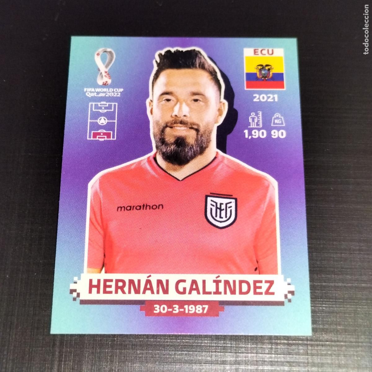 Coleccionismo deportivo: ECU 3 HERNAN GALINDEZ ECUADOR CROMOS STICKER MUNDIAL QTAR 22 2022 FIFA WORLD CUP PANINI