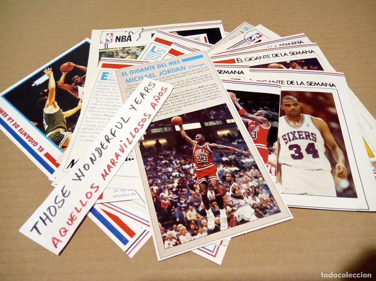 Coleccionismo deportivo: REVISTA RECORTES FICHA FICHAS GIGANTES DEL BASKET NBA MICHAEL JORDAN MAGIC JOHNSON LARRY BIRD LOTE