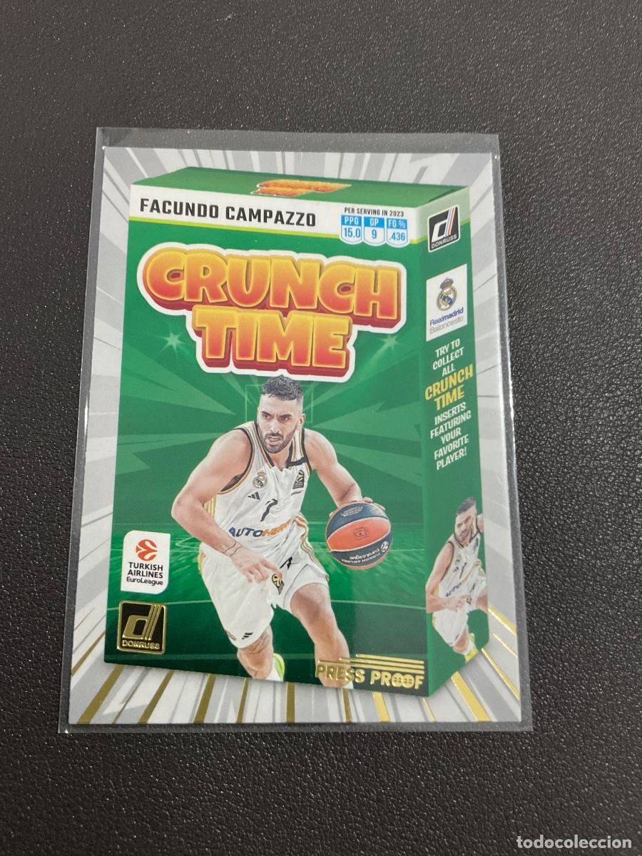 Coleccionismo deportivo: Panini Donruss Euroleague Basketball 2023 2024 (23 24)-PRESS PROOF- Facundo Campazzo CRUNCH TIME