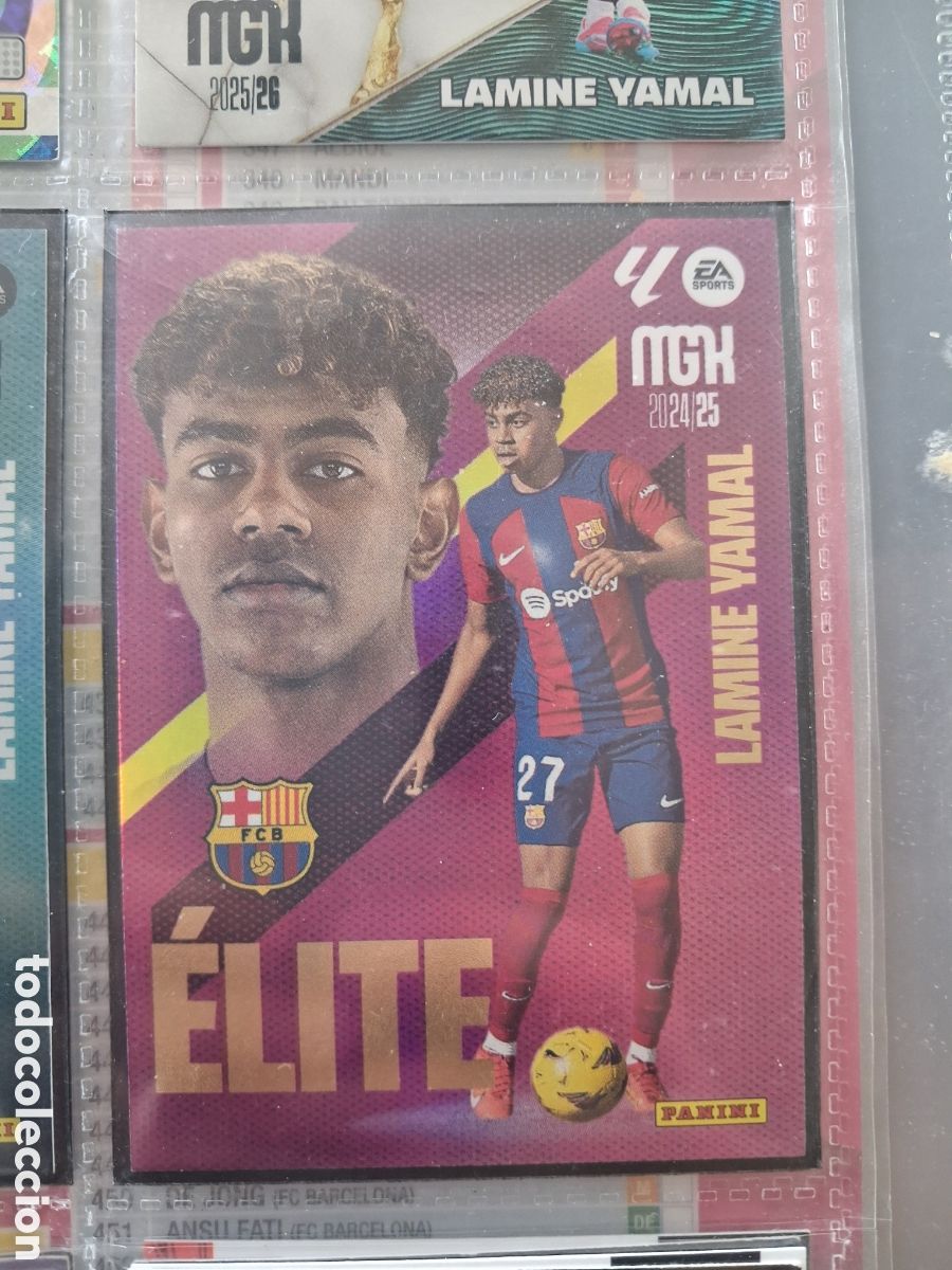 Coleccionismo deportivo: 7 LAMINE YAMAL ELITE BARCELONA CROMO FICHA MEGACRACKS MGK LIGA FUTBOL PANINI 2024 2025 24 25