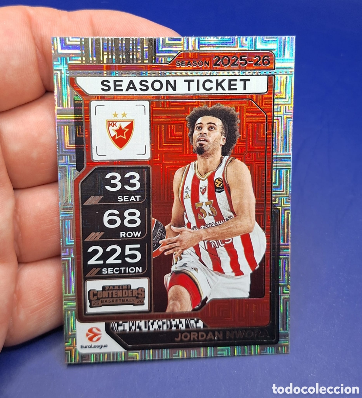 Coleccionismo deportivo: Jordan Nwora - Panini Contenders Basketball - Estrella Roja -