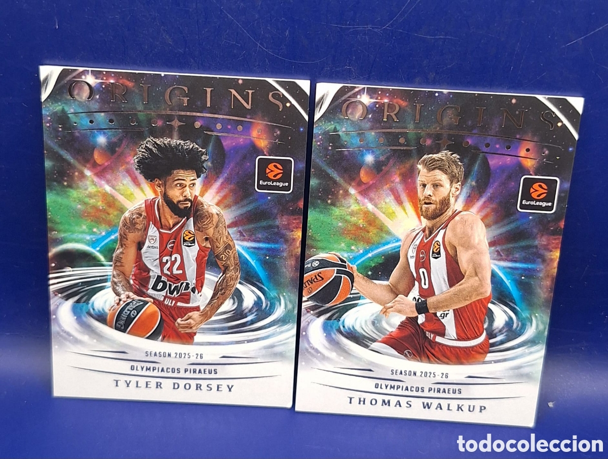 Coleccionismo deportivo: Tyler Dorsey - Thomas Walkup - Panini Origins Euroliga - Olympiacos -