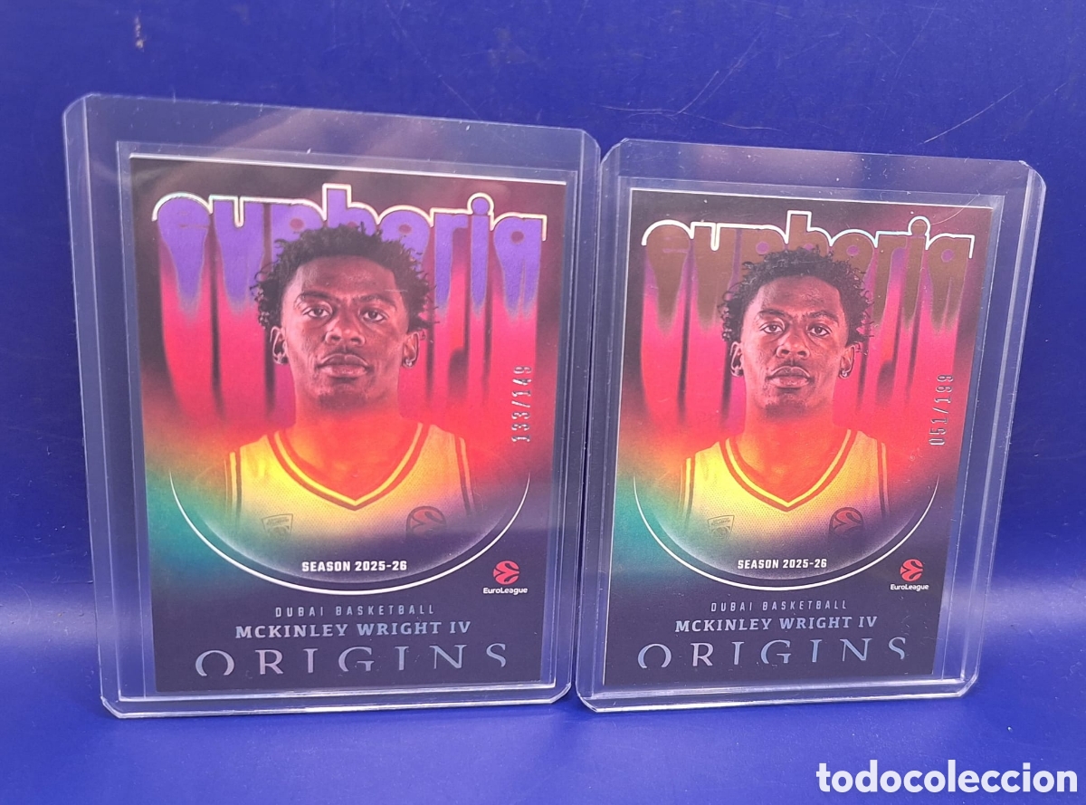Coleccionismo deportivo: McKinkey Wrigth /149 y /199 - Euphoria - Panini Origins Euroliga - Dubai -