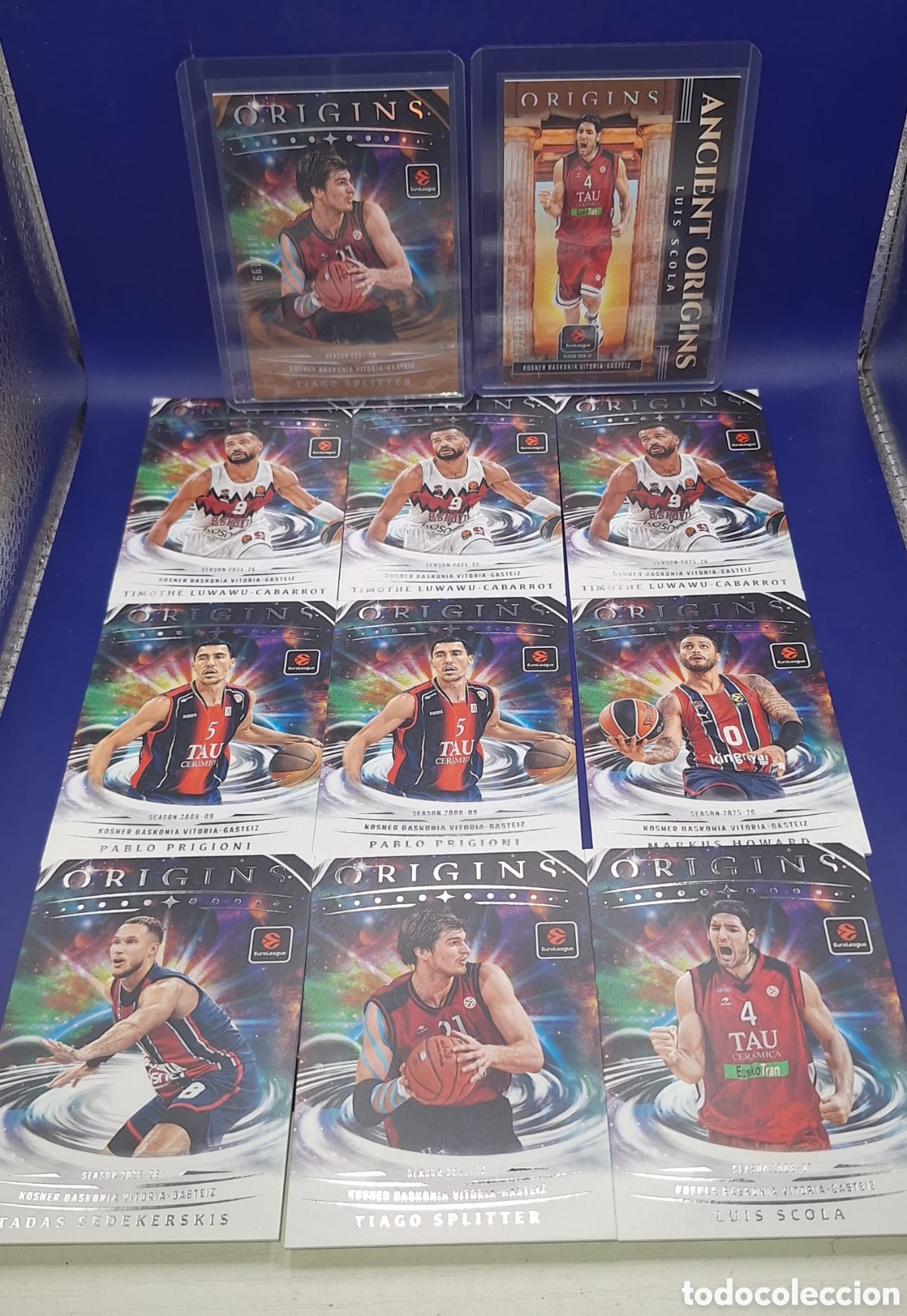 Coleccionismo deportivo: Lote 11 Cartas Tau Cer&aacute;mica Vitoria - Panini Origins Euroliga -