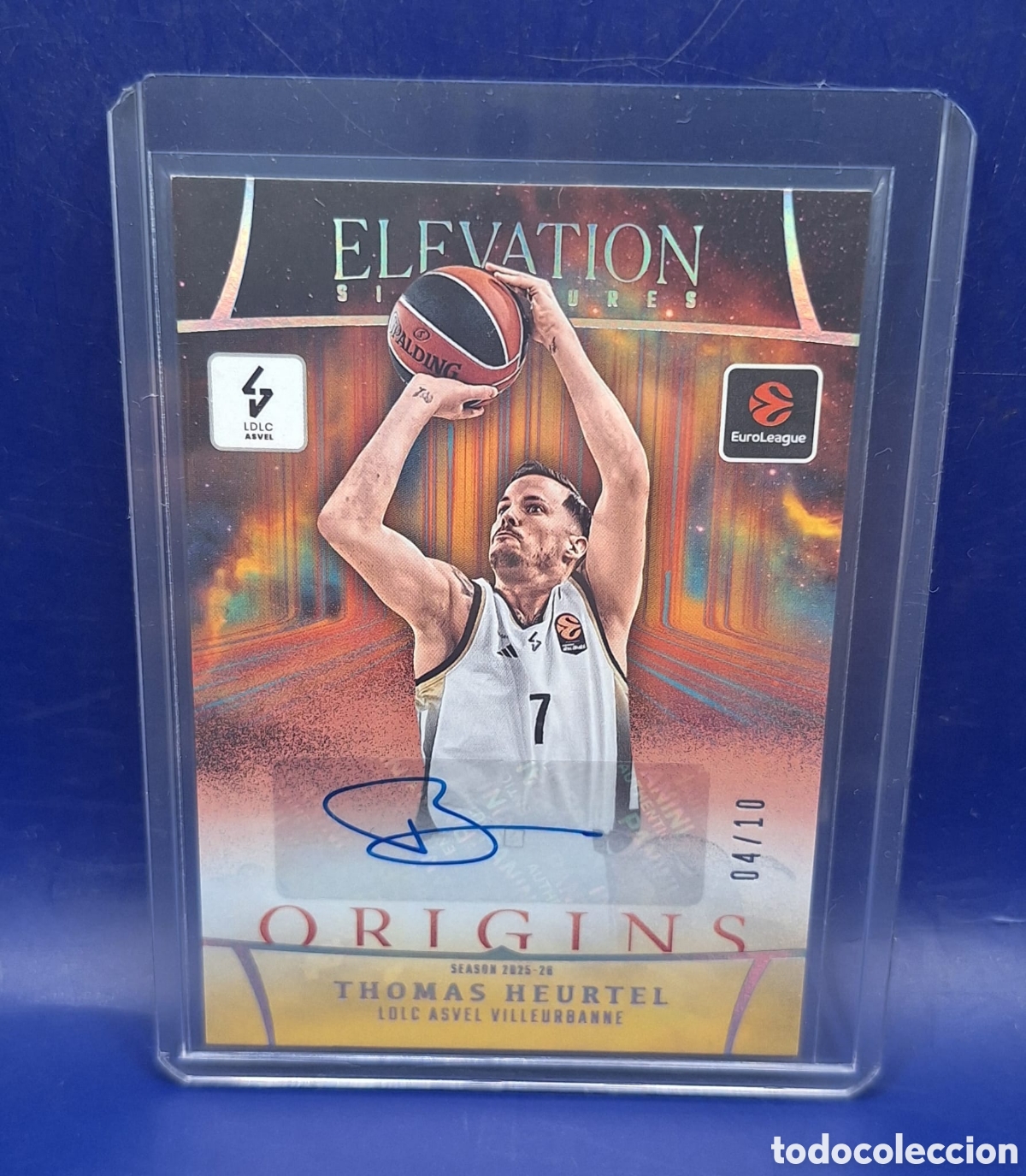Coleccionismo deportivo: Thomas Heurtel Auto /10 - Elevation Signatures - Panini Origins Euroliga - Asvel Villeurbanne -