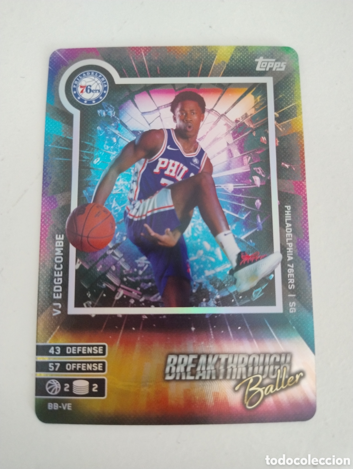 Sports collectibles: BB VE - V J Edgecombe - Philadelphia 76ers - Topps Match Attax NBA 2026 Breakthrough Baller