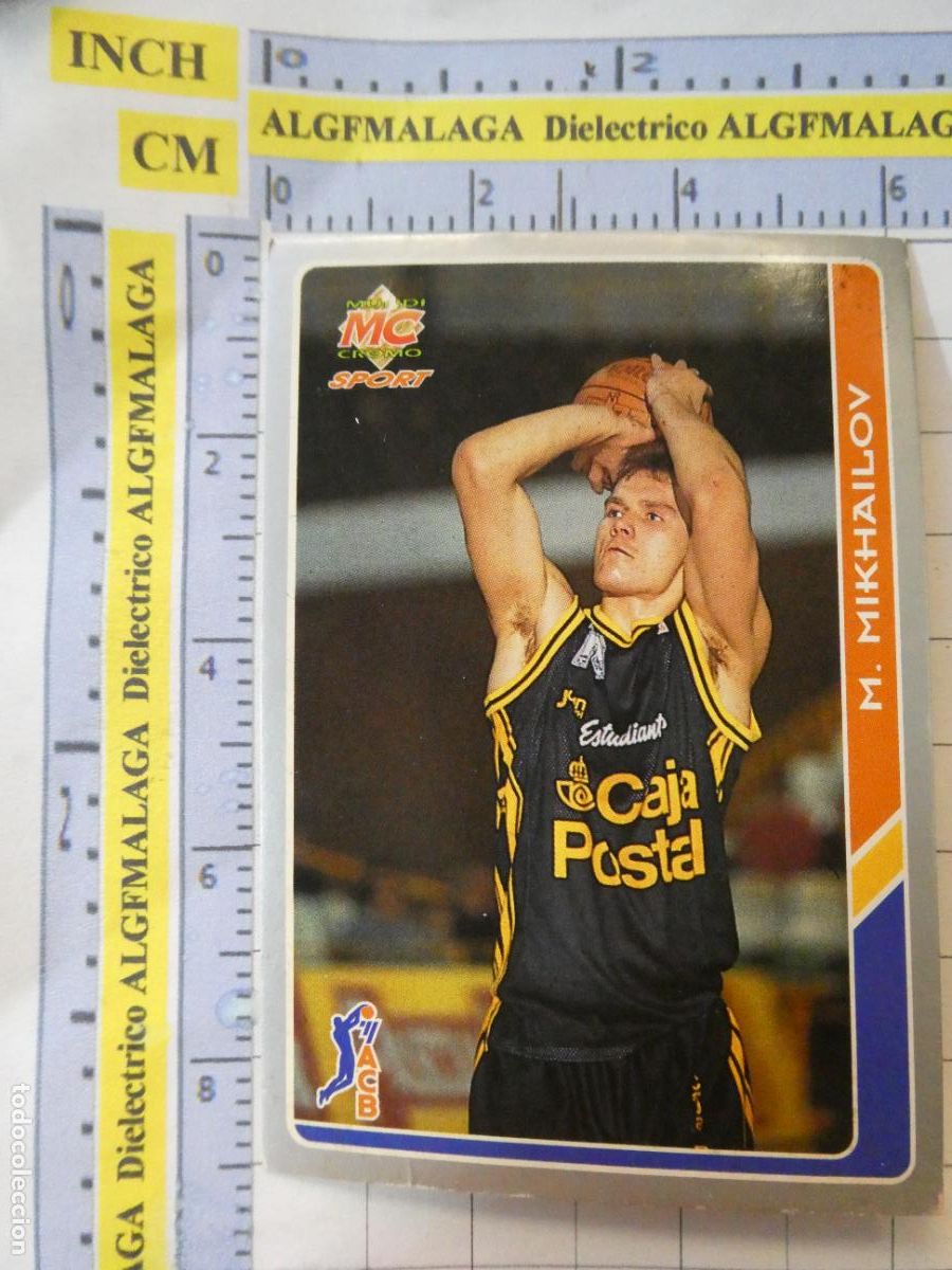 Colecionismo desportivo: CROMO TARJETA BALONCESTO. 45 MIKHAILOV ESTUDIANTES CAJA POSTAL ACB95 ACB 95 1995. MUNDI CROMO.