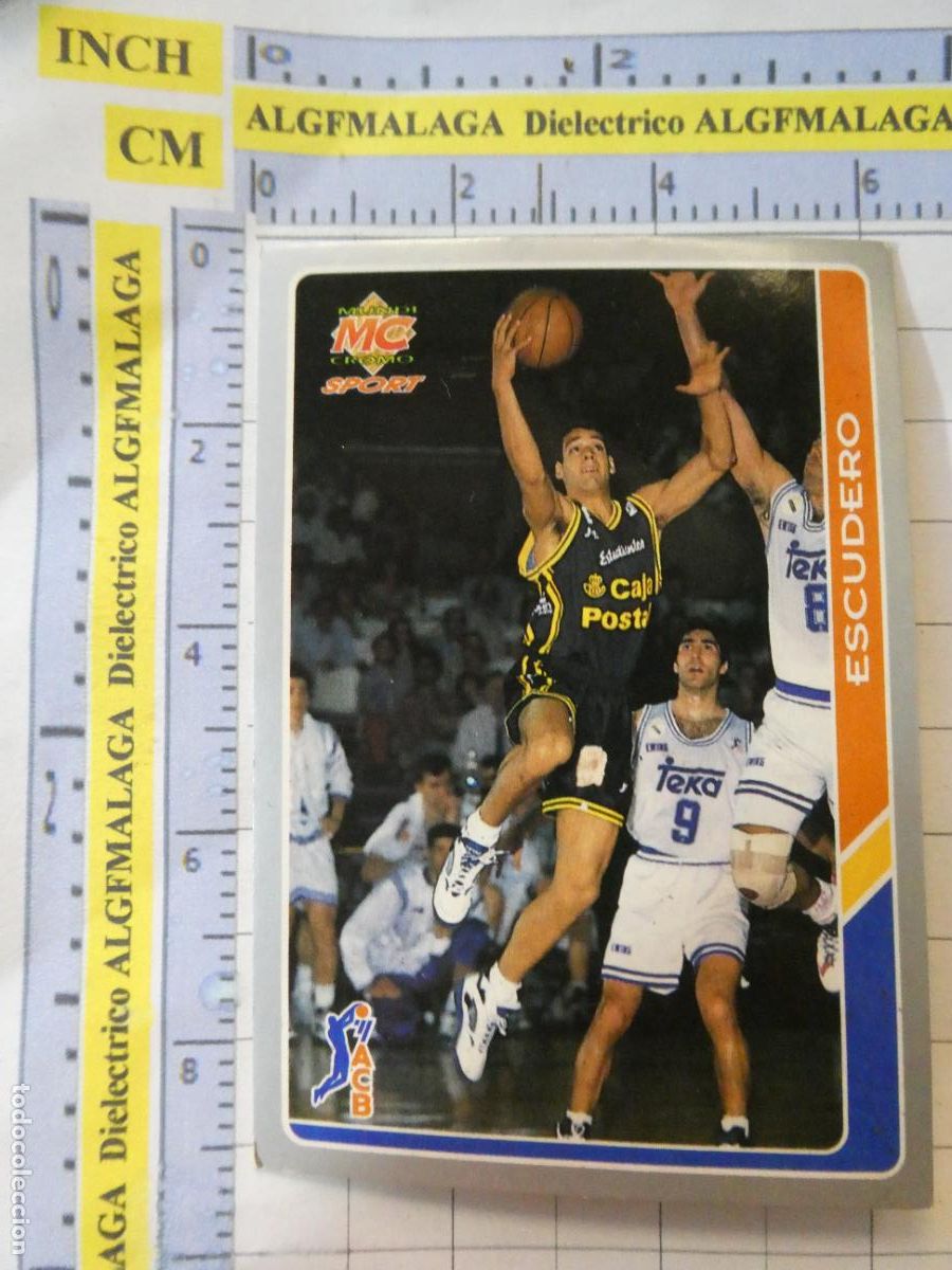 Coleccionismo deportivo: CROMO TARJETA BALONCESTO 42 ESCUDERO ESTUDIANTES CAJA POSTAL ACB95 ACB 95 1995. MUNDI CROMO.