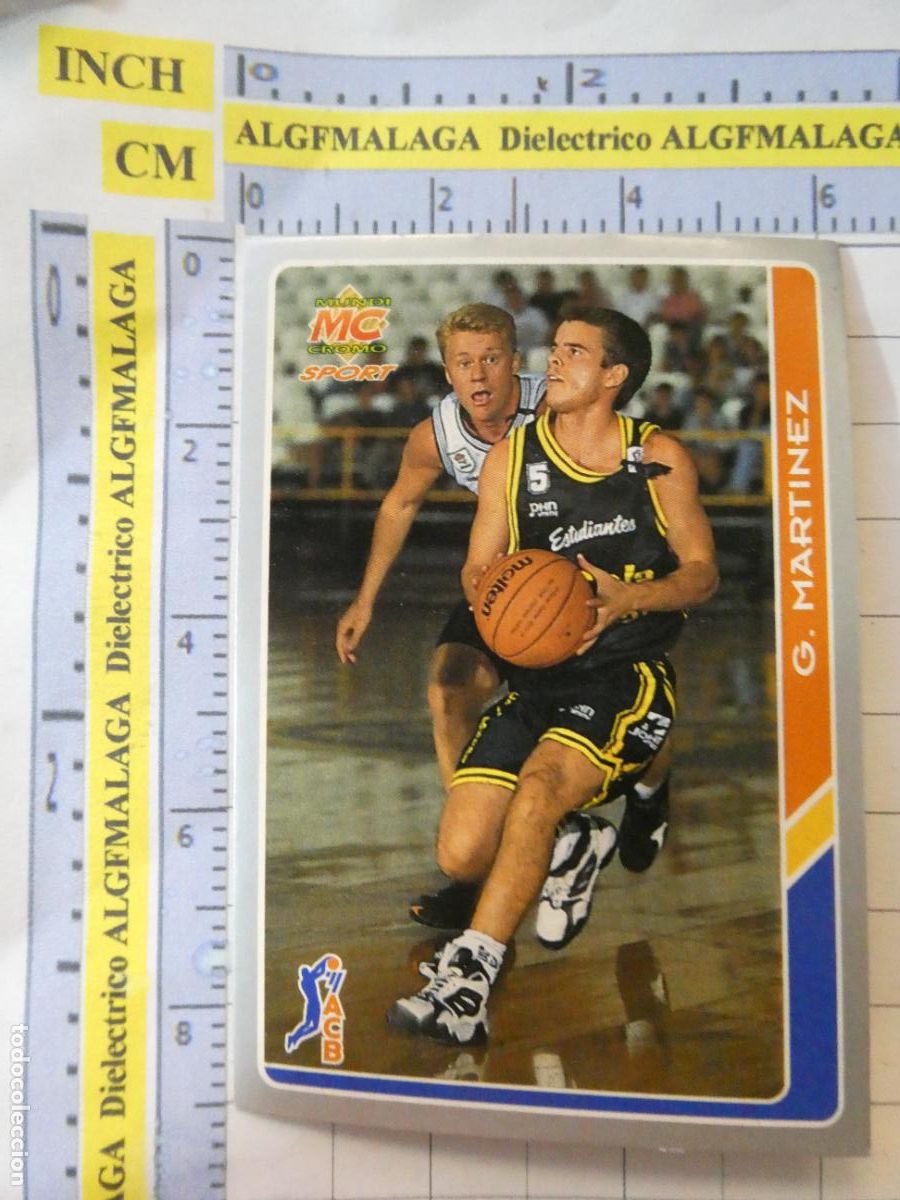 Coleccionismo deportivo: CROMO TARJETA BALONCESTO 40 GONZALO MART&Iacute;NEZ ESTUDIANTES CAJA POSTAL ACB95 ACB 95 1995. MUNDI CROMO.
