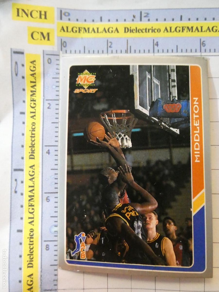 Sports collectibles: CROMO TARJETA BALONCESTO 18 MIDDLETON FC BARCELONA. ACB95 ACB 95 1995. MUNDI CROMO.