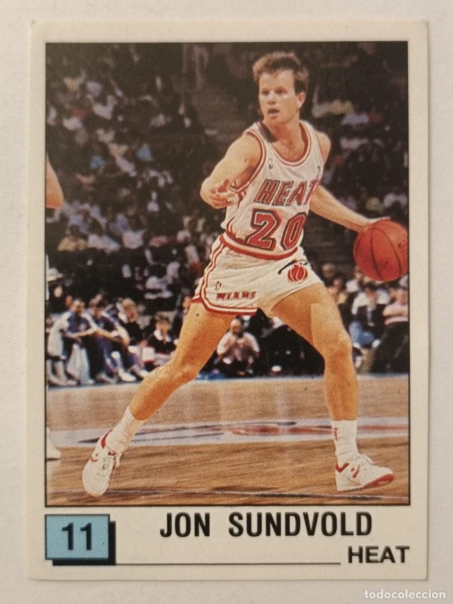 Coleccionismo deportivo: #11 JON SUNDVOLD (MIAMI HEAT) BASKET NBA 90 PANINI
