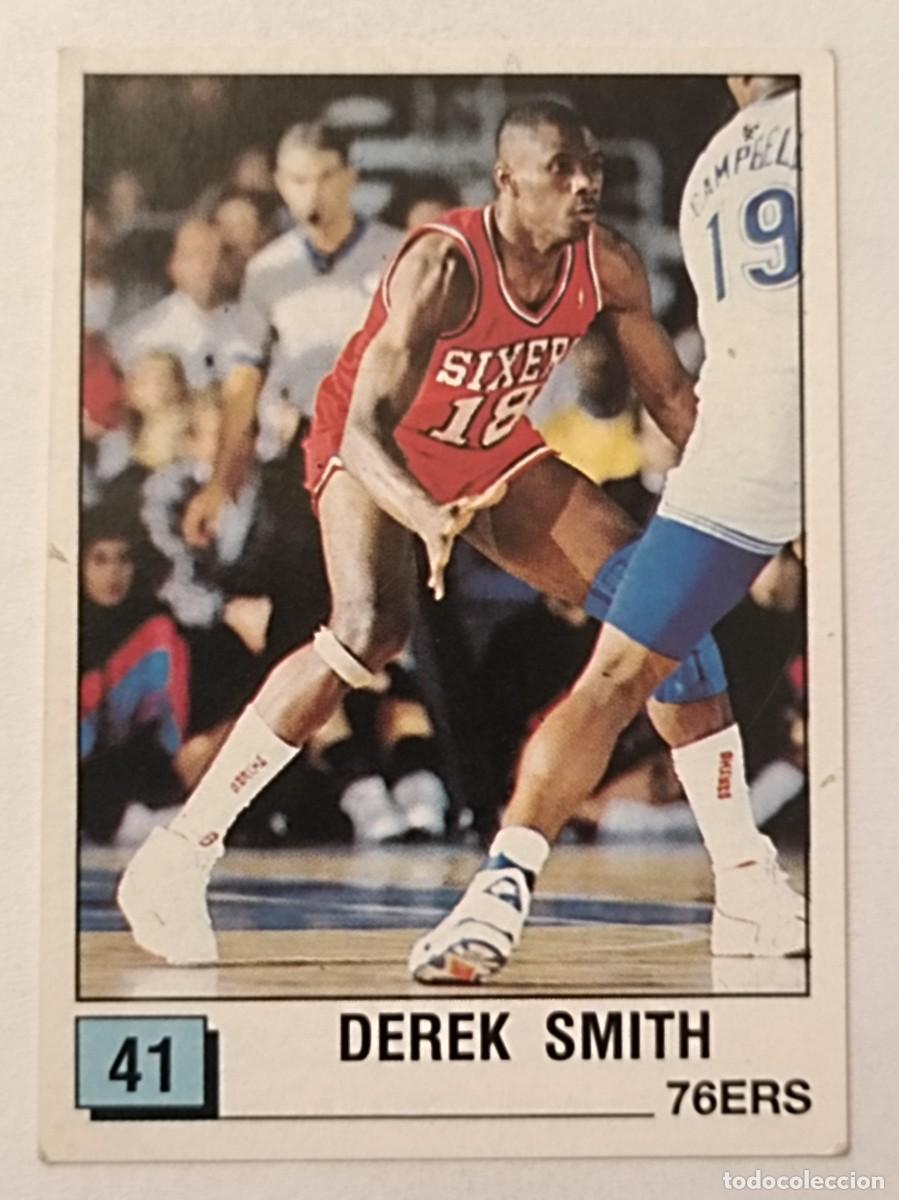 Coleccionismo deportivo: #41 DEREK SMITH (PHILADELPHIA 76ERS) BASKET NBA 90 PANINI