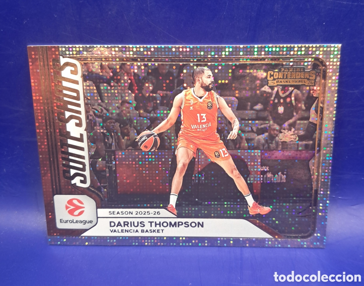 Coleccionismo deportivo: Darius Thompson Suite Shots - Panini Contenders Euroliga - Valencia Basket -