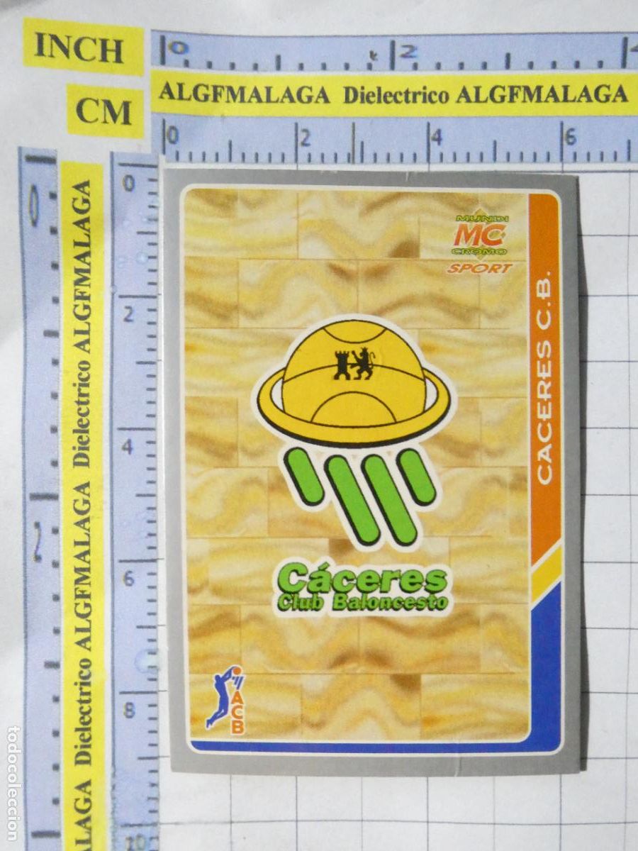 Coleccionismo deportivo: CROMO TARJETA DE BALONCESTO. 73 ESCUDO CB C&Aacute;CERES. ACB95 ACB 95 1995. MUNDI CROMO.