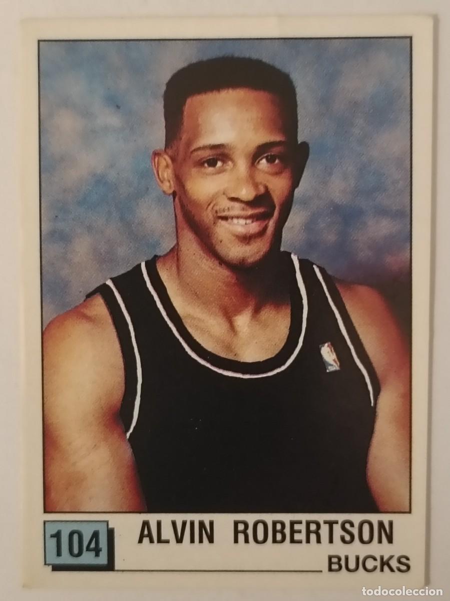 Sports collectibles: #104 ALVIN ROBERTSON (MILWAUKEE BUCKS) BASKET NBA 90 PANINI