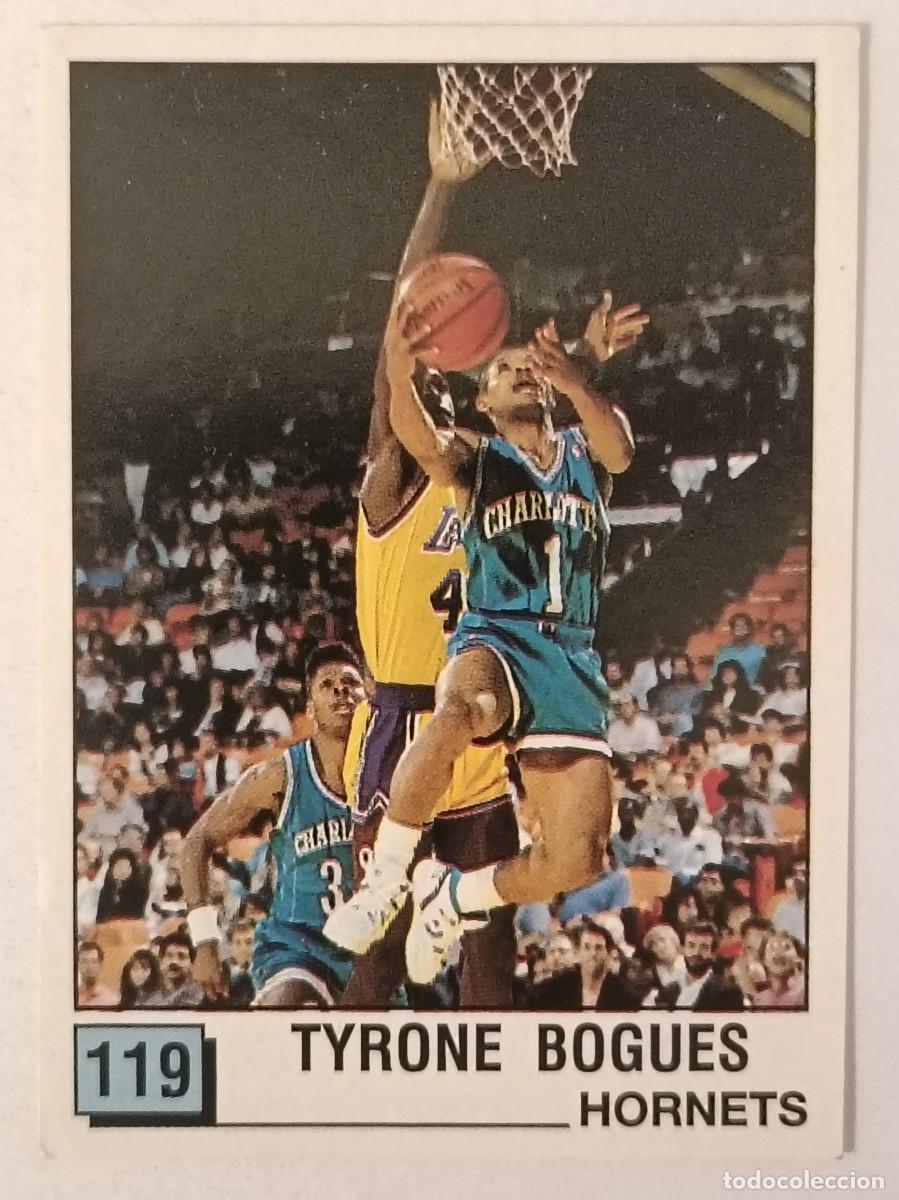 Sports collectibles: #119 TYRONE BOGUES (CHARLOTTE HORNETS) BASKET NBA 90 PANINI