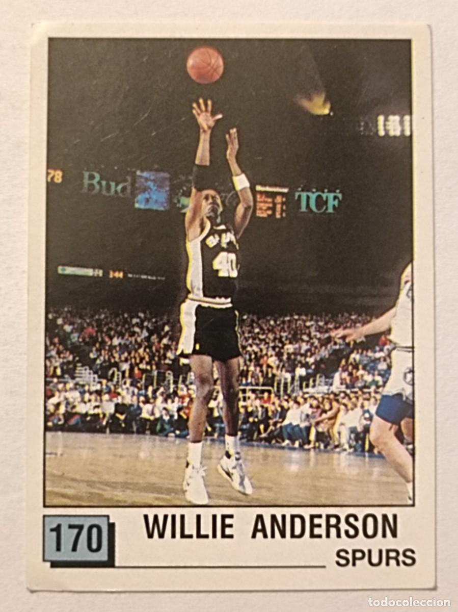 Coleccionismo deportivo: #170 WILLIE ANDERSON (SAN ANTONIO SPURS) BASKET NBA 90 PANINI