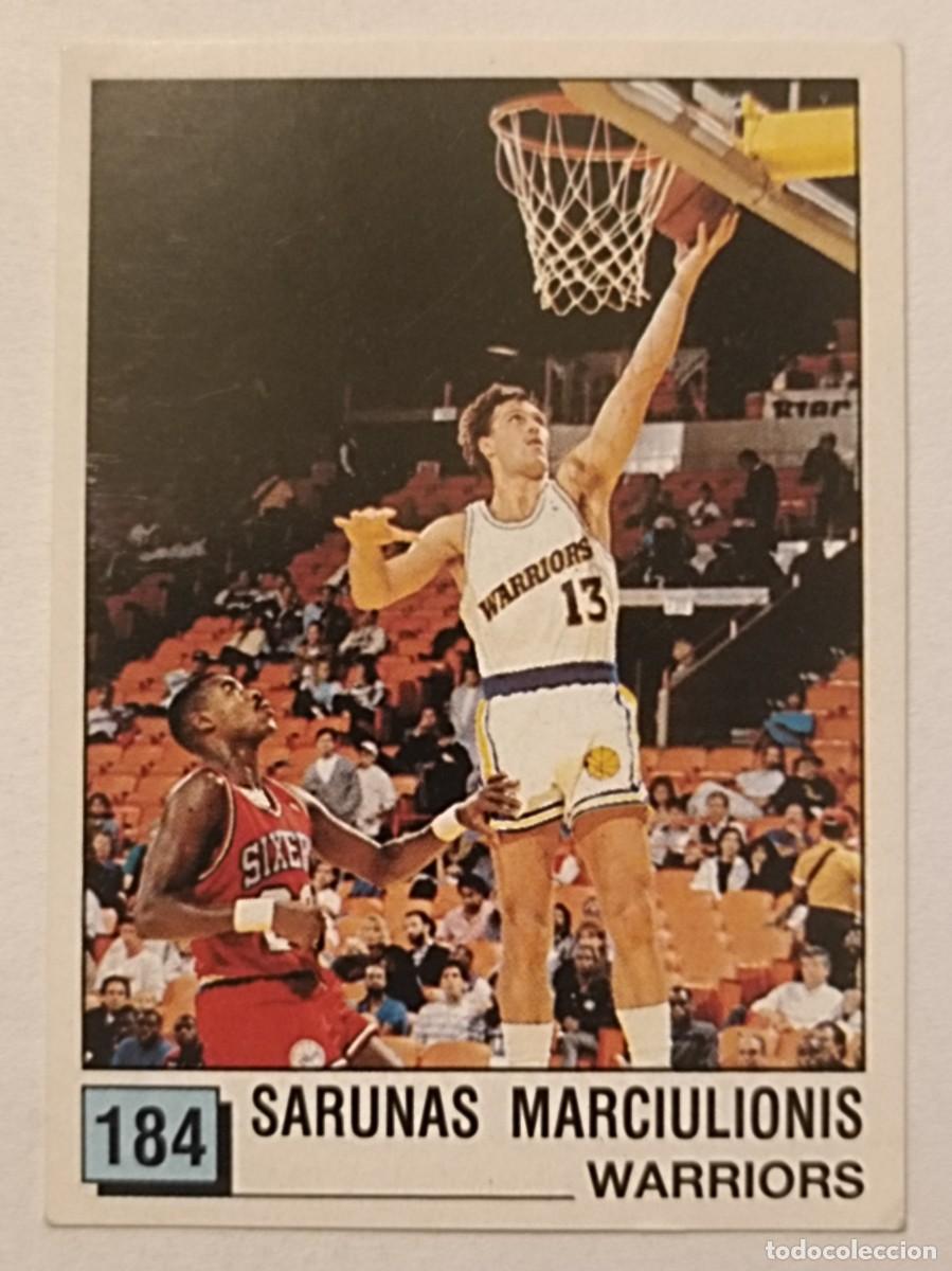 Coleccionismo deportivo: #184 SARUNAS MARCIULIONIS (GOLDEN STATE WARRIORS) BASKET NBA 90 PANINI