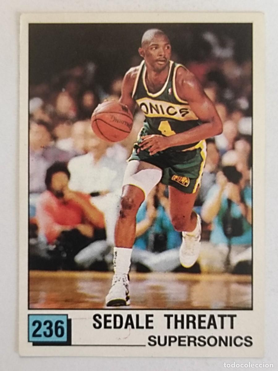 Coleccionismo deportivo: #236 SEDALE THREATT (SEATTLE SUPERSONICS) BASKET NBA 90 PANINI