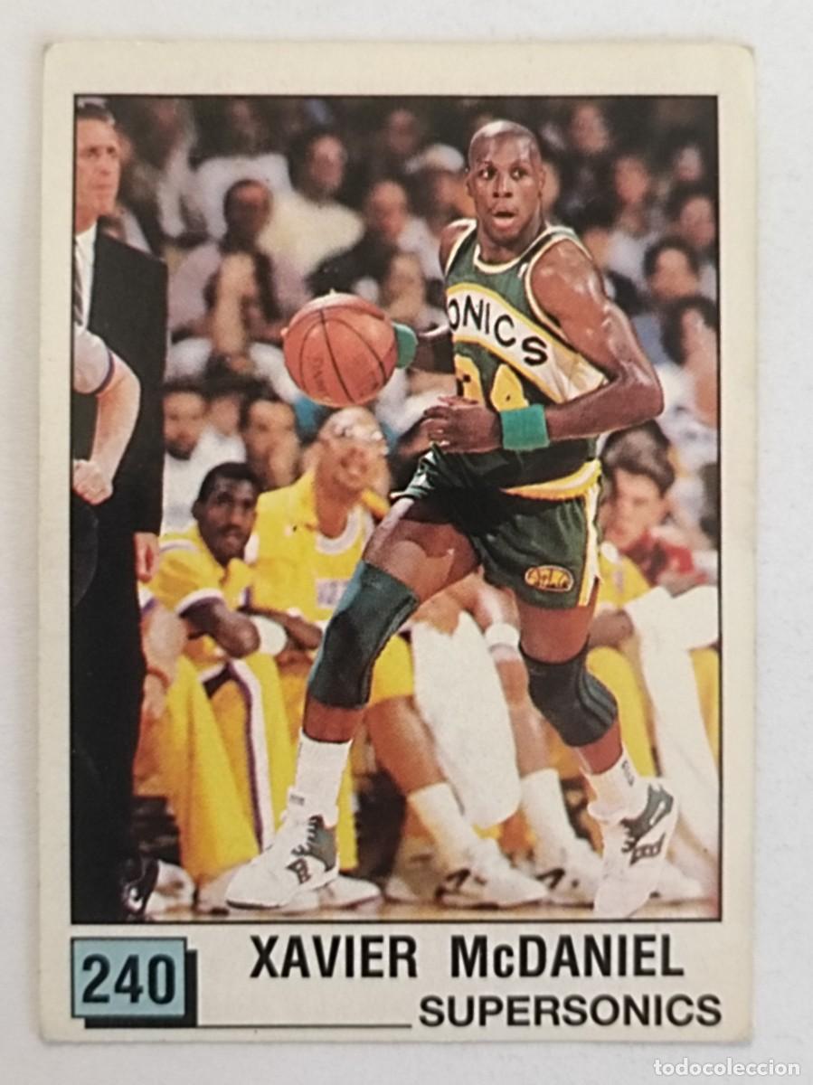 Coleccionismo deportivo: #240 XAVIER MCDANIEL (SEATTLE SUPERSONICS) BASKET NBA 90 PANINI